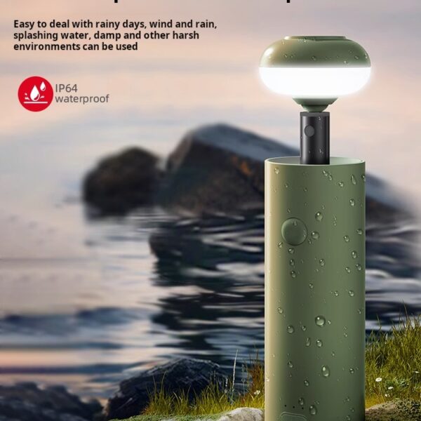 Outdoor camping light telescopic magnetic flashlight portable portable camping tent light rechargeable lighting hanging ambient light